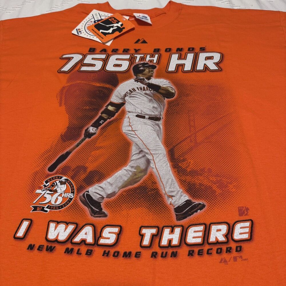 San Francisco Giants Barry Bonds 756th Home Run Record Shirt 2XL Vintage BNWT